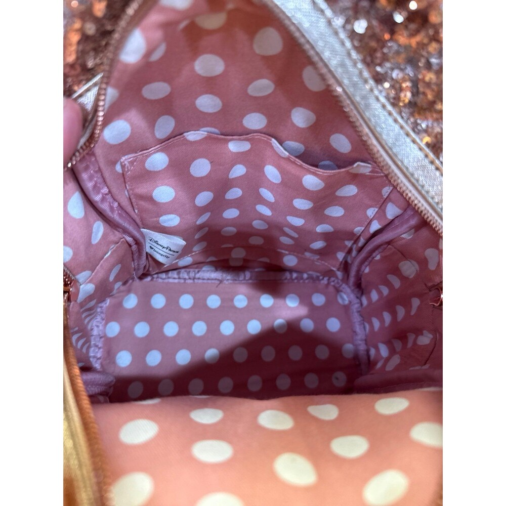 Disney Parks Exclusive Loungefly Sequined Rose Gold Pink Mini Backpack Bag EUC - Picture 11 of 12